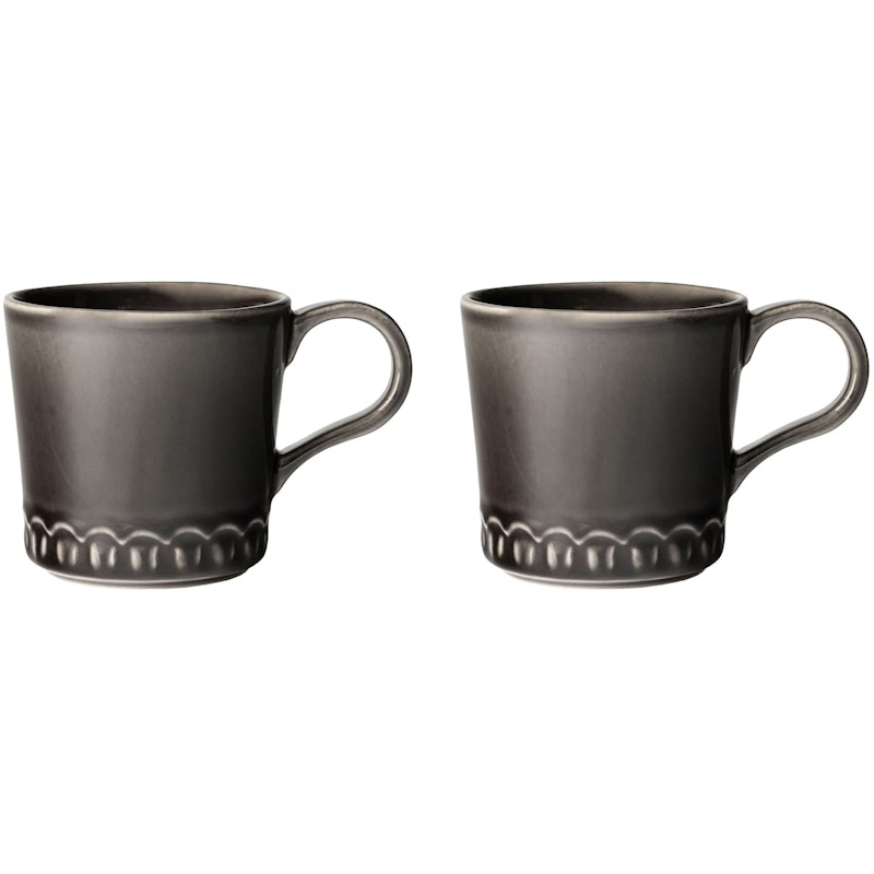 Tulipa Mug 40 cl 2-pack, Almost Black
