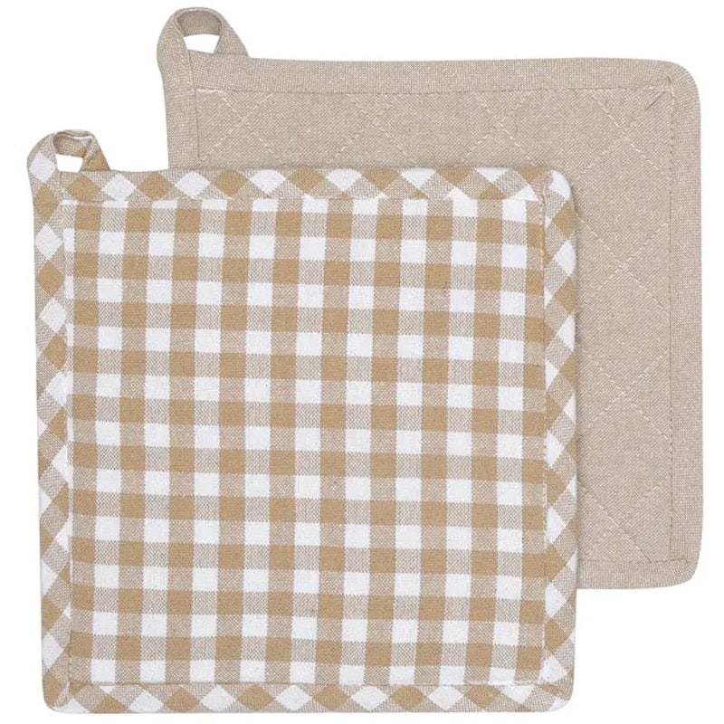 Bella Pot Holder 2-pack, Sand / White