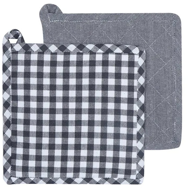 Bella Pot Holder 2-pack, Dark Grey / White