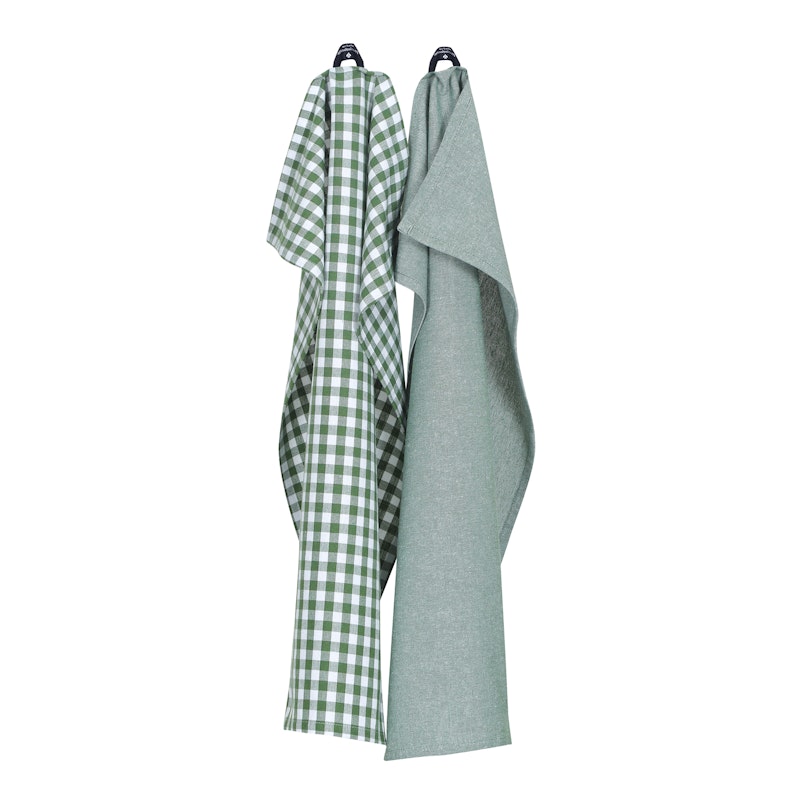 Bella Kitchen Towel 50x70 cm 2-pack, Green / White