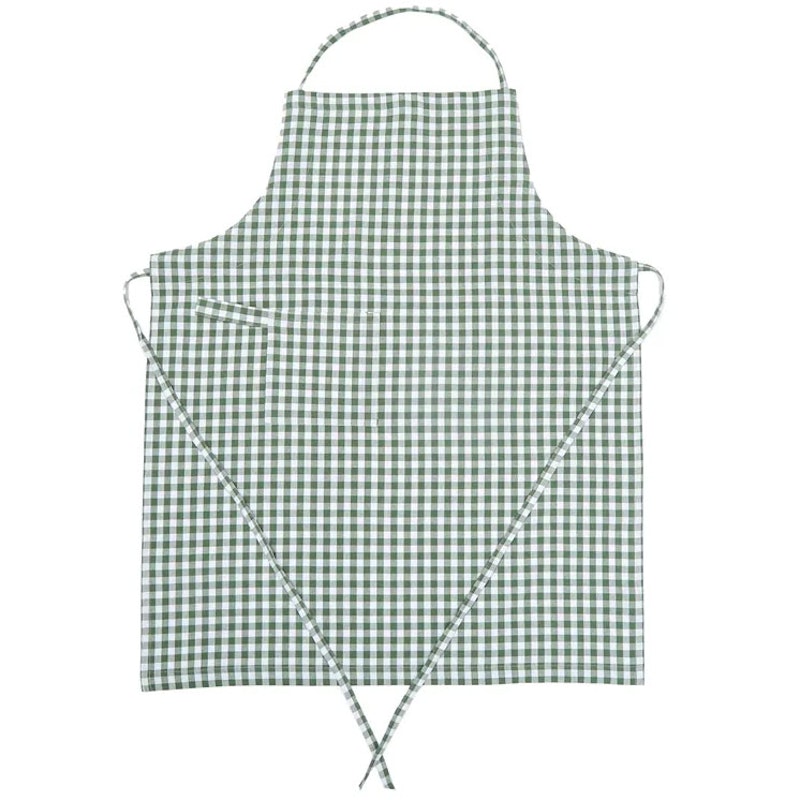 Bella Apron, Green / White