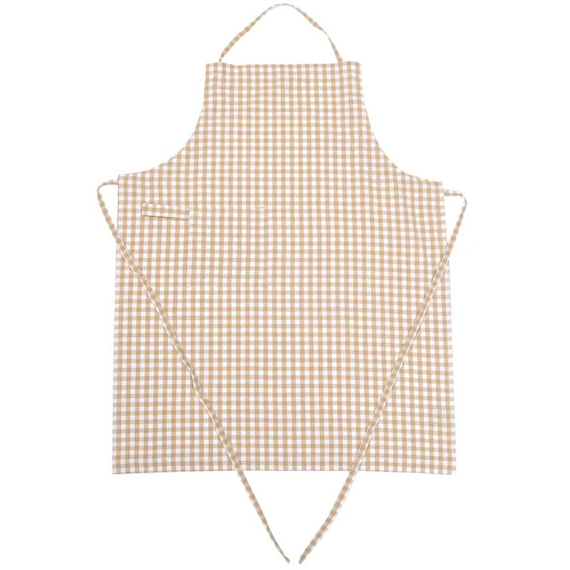 Bella Apron, Sand / White