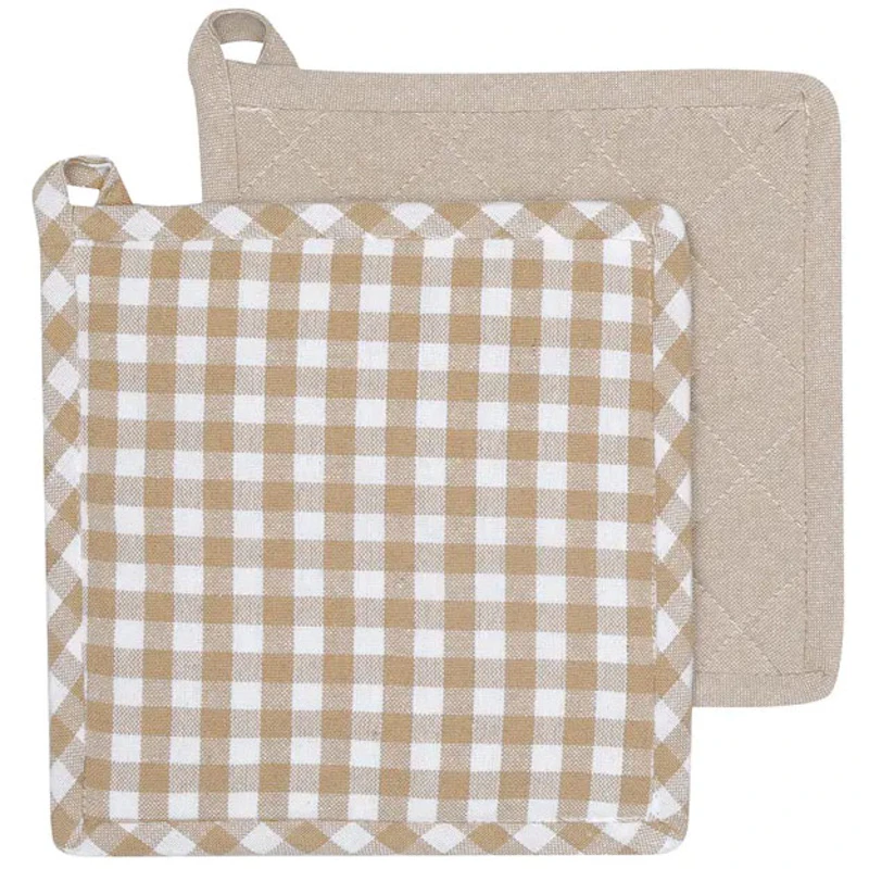 Bella Pot Holder 2-pack, Sand / White