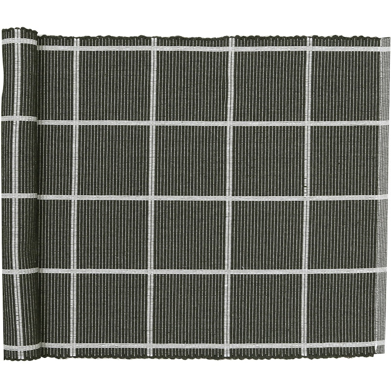 Alexander Table Runner 45x140 cm, Dark Grey/White