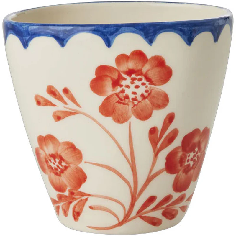 Ceramic Cup Oval 30 cl, Vintage Flower