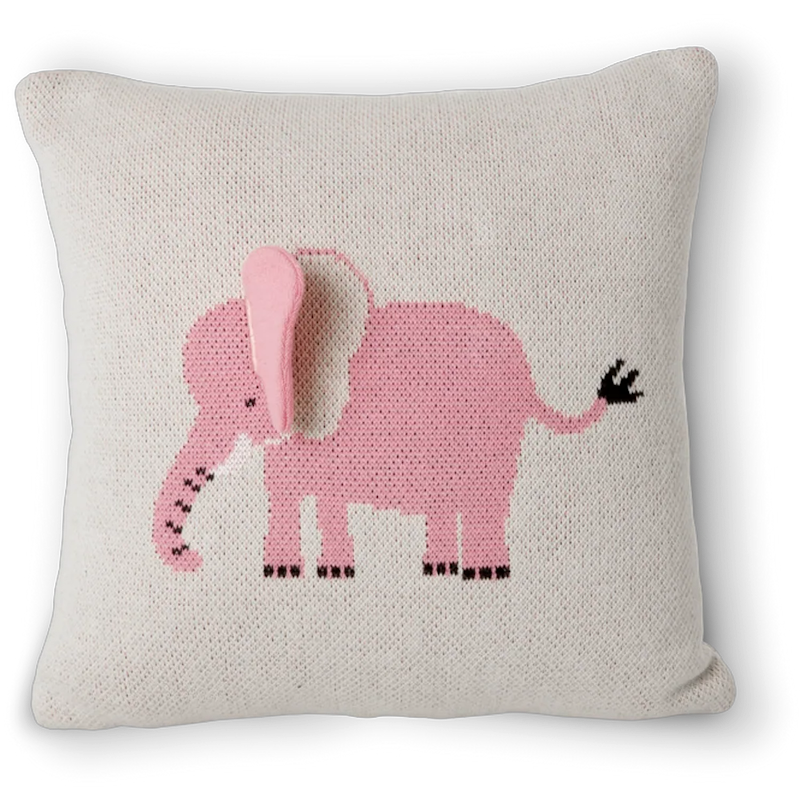 Elephant Pot With 3D Details 30x30 cm, Pink