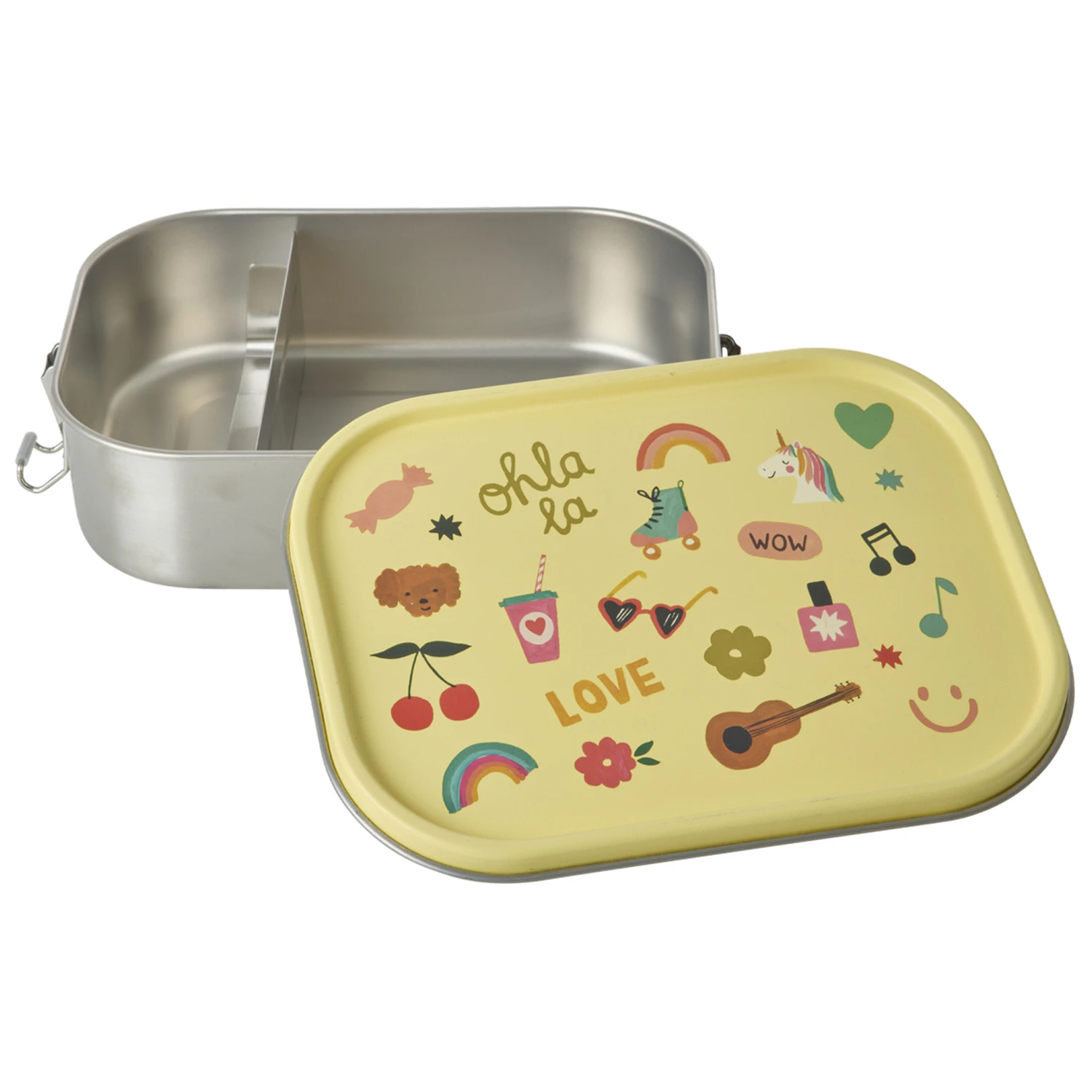 Lunch Box Stainless Steel, Unicorn Love from RICE | RoyalDesign.co.uk