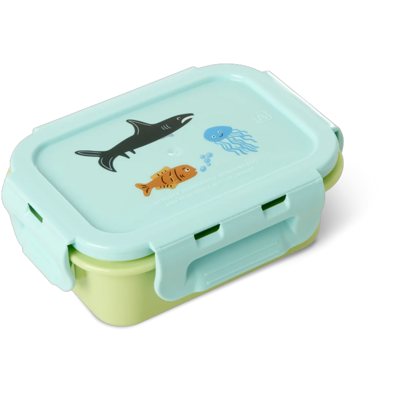 Lunch Box With Airtight Lid, Mint Wildlife