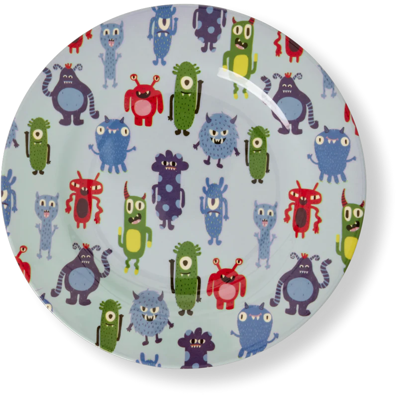 Melamine Plate 20 cm, Monsters