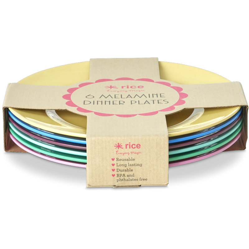 Lunch Plate Melamine Round 25 cm 6-pack, Show Your True Colors