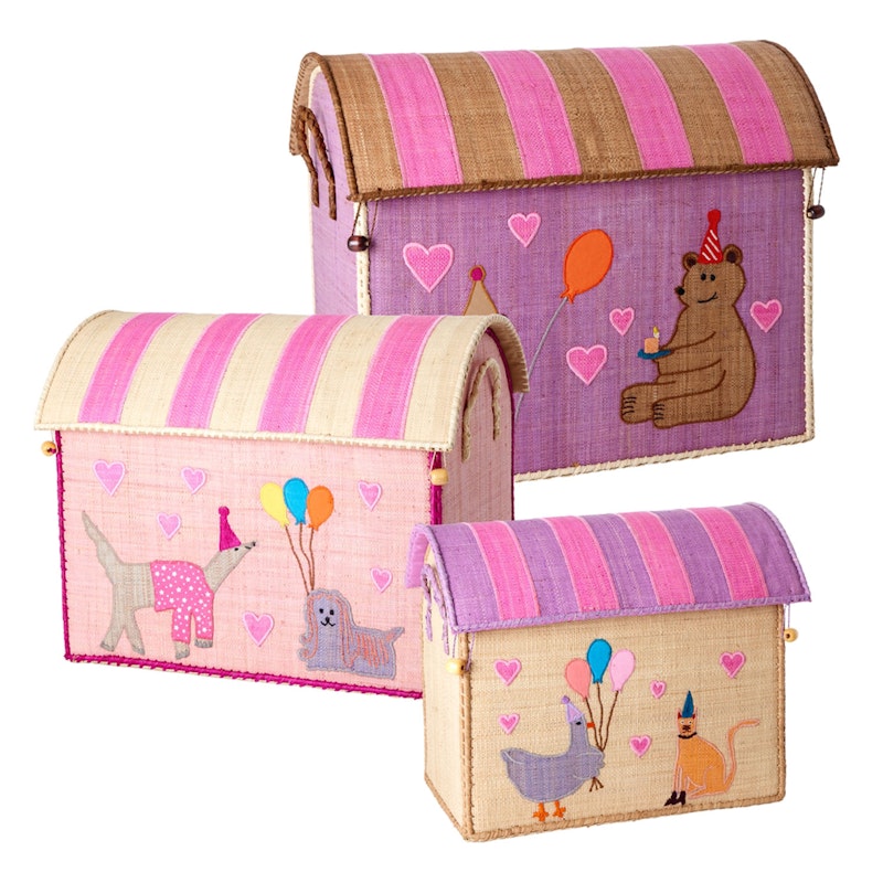 Storage Basket 3 Pieces Party Animal, Pink