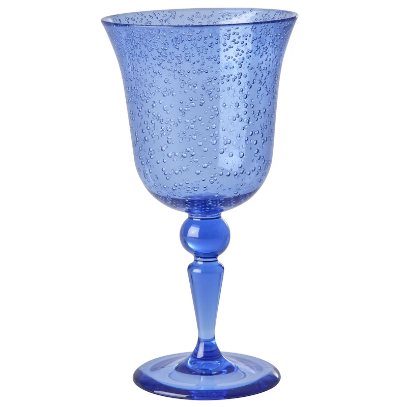 Wine Glass, Bubble Blue