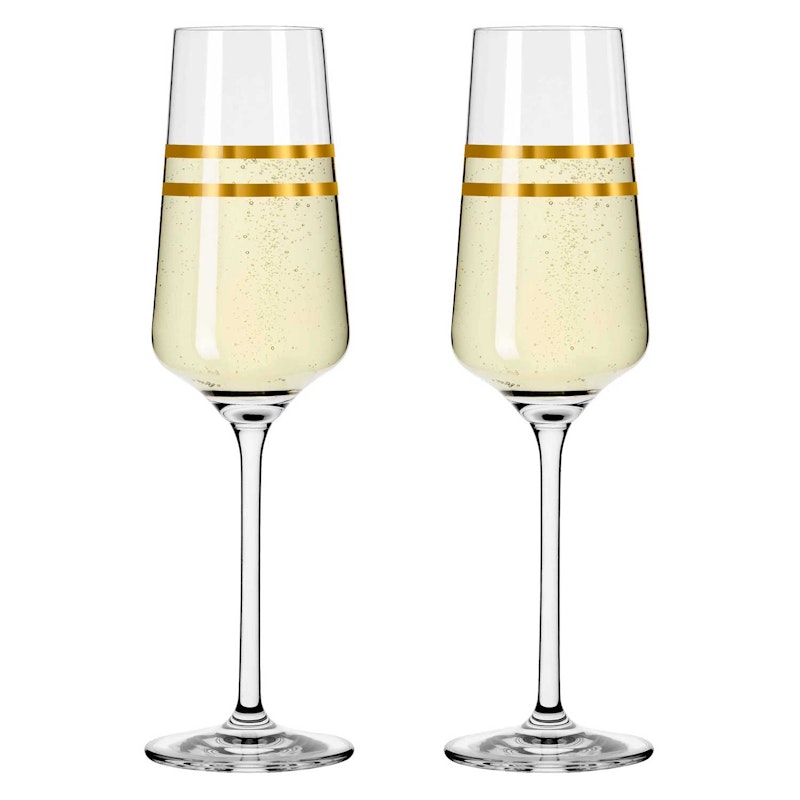 Celebration Deluxe Champagne Glass Stripes 2-pack, 23 cl
