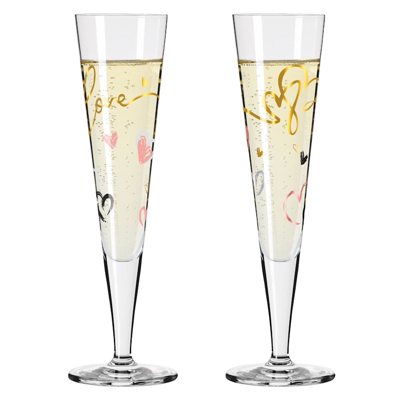 Goldnacht Champagne Glasses 2-pack, H23
