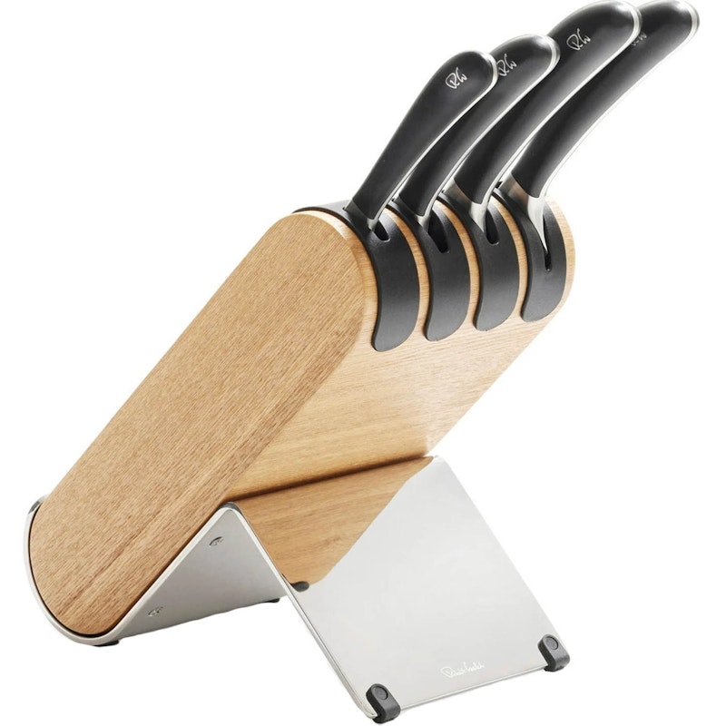 Signature Q Knife Block With 4 Knives, Ash