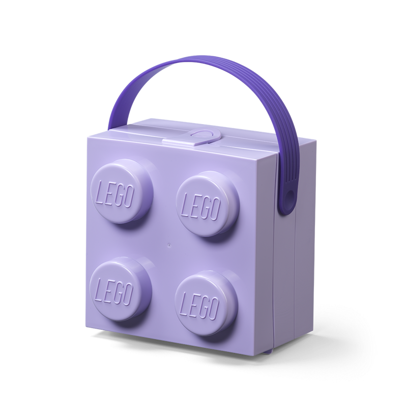 LEGO® Box With Handle 4 Knobs, Lilac
