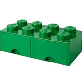 LEGO Storage With 2 Drawers 8 Knobs White RoyalDesign
