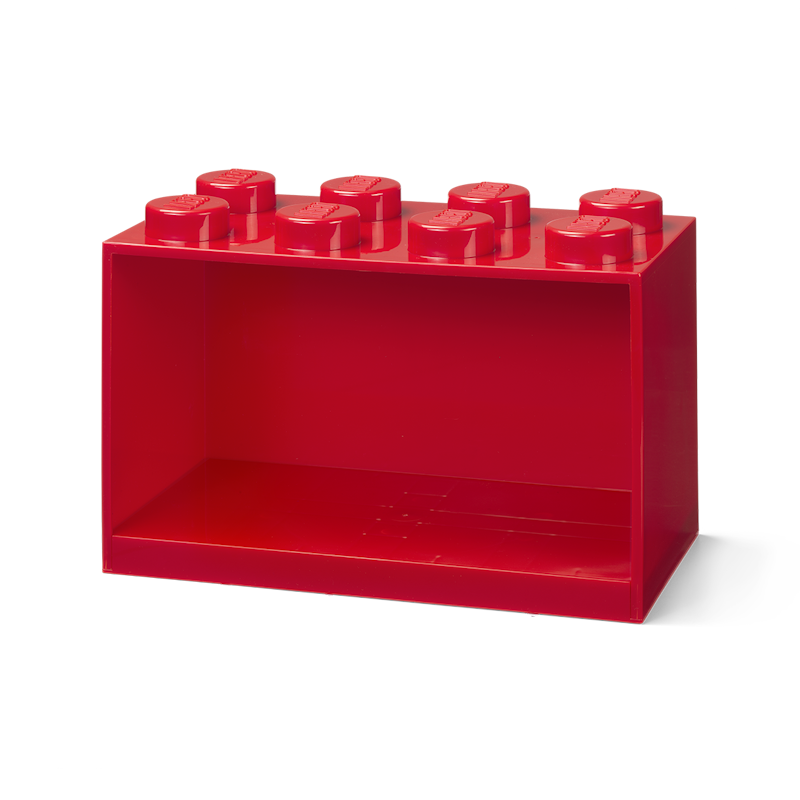 LEGO® Brick Shelf 8 Knobs, Red