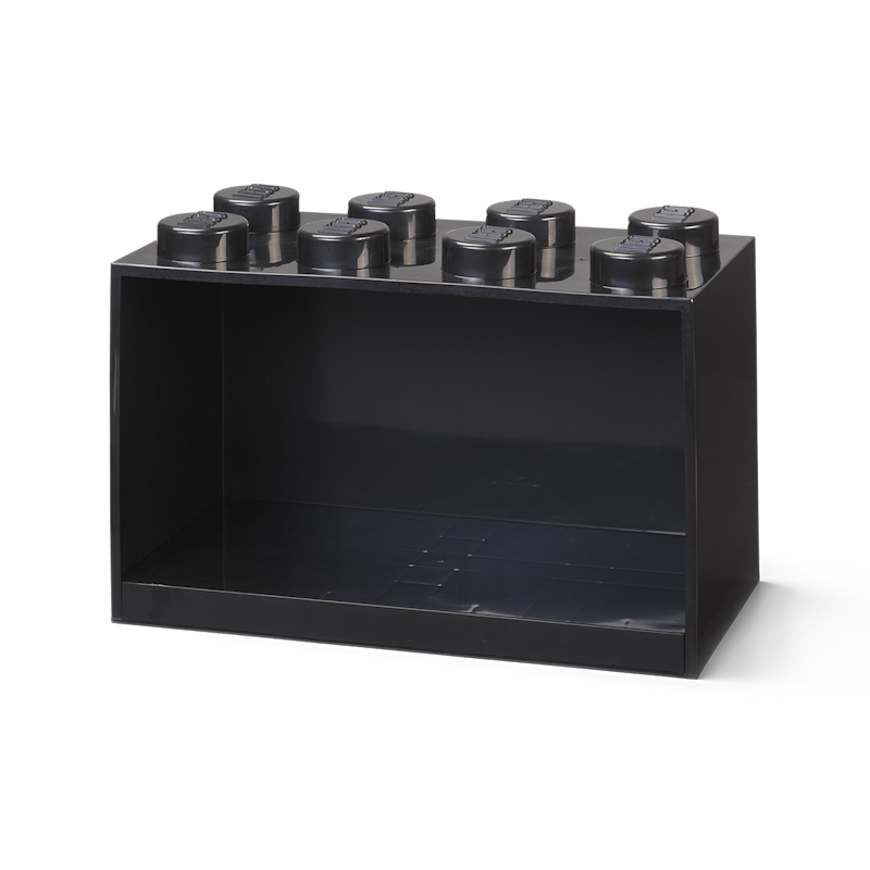 LEGO® Brick Shelf 8 Knobs, Black