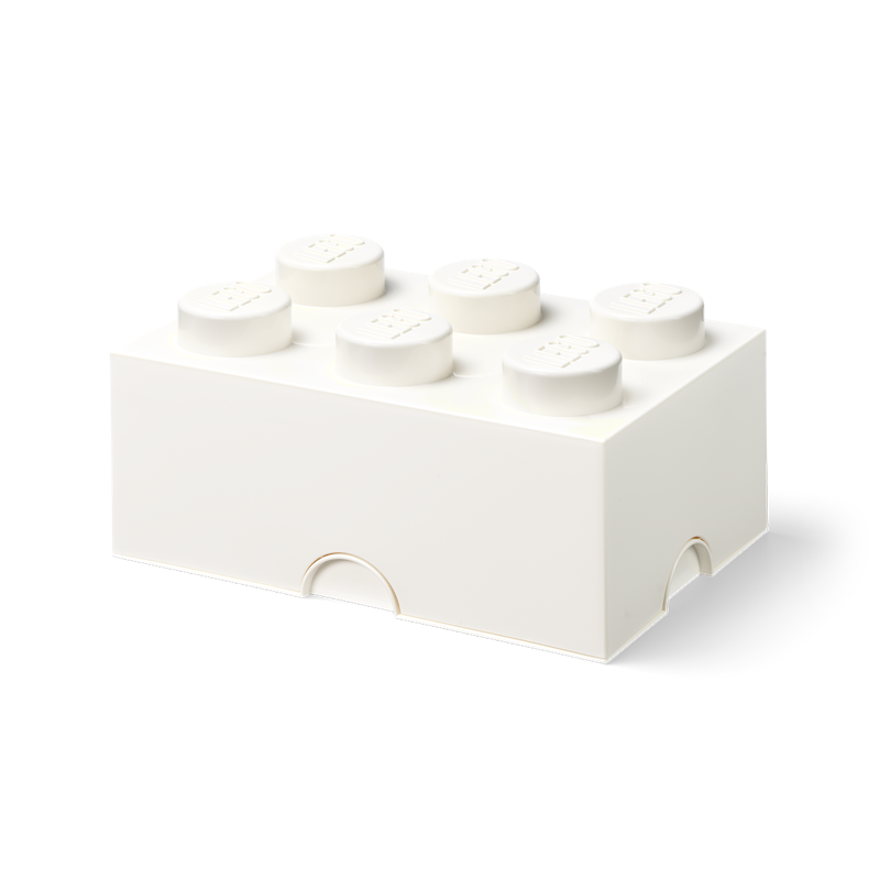 LEGO® Brick Storage Box 6 Knobs, White