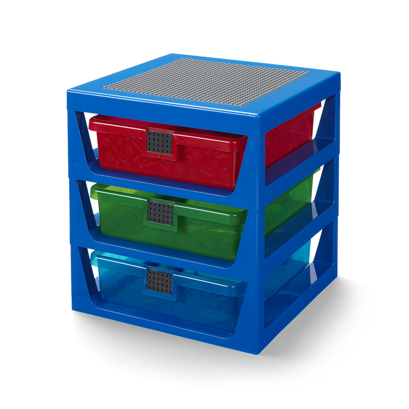 LEGO® Shelf With 3 Drawers, Blue