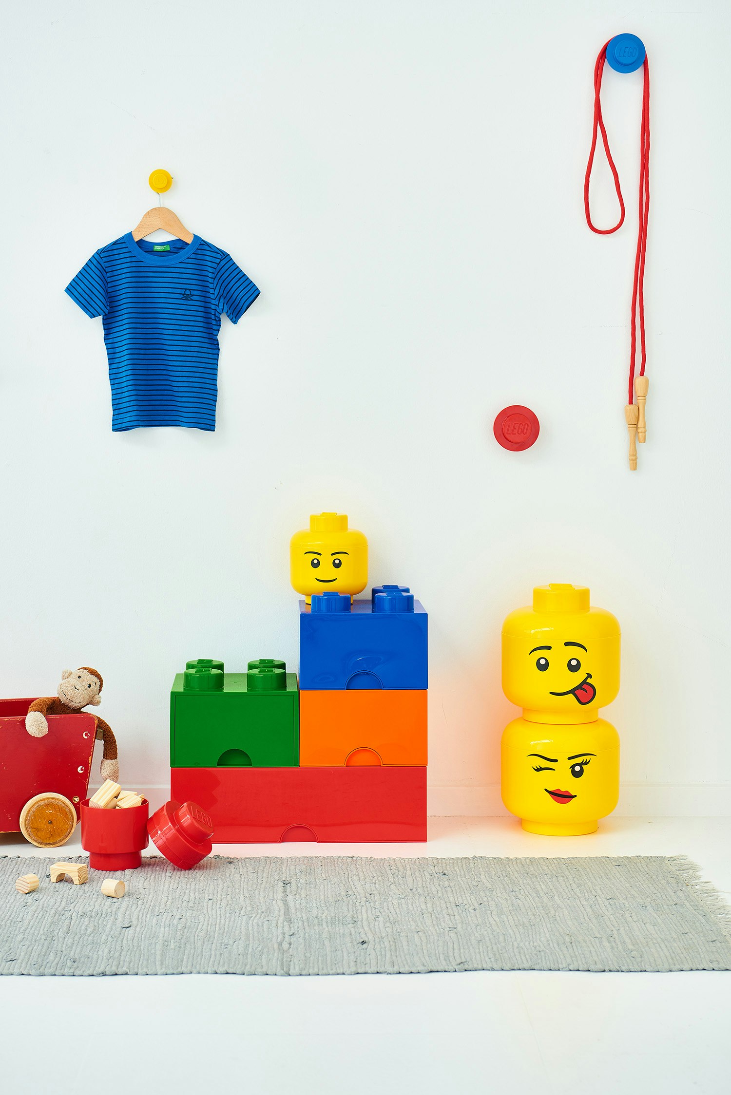 LEGO® Storage Box Head Collection Pieces, Winking RoyalDesign