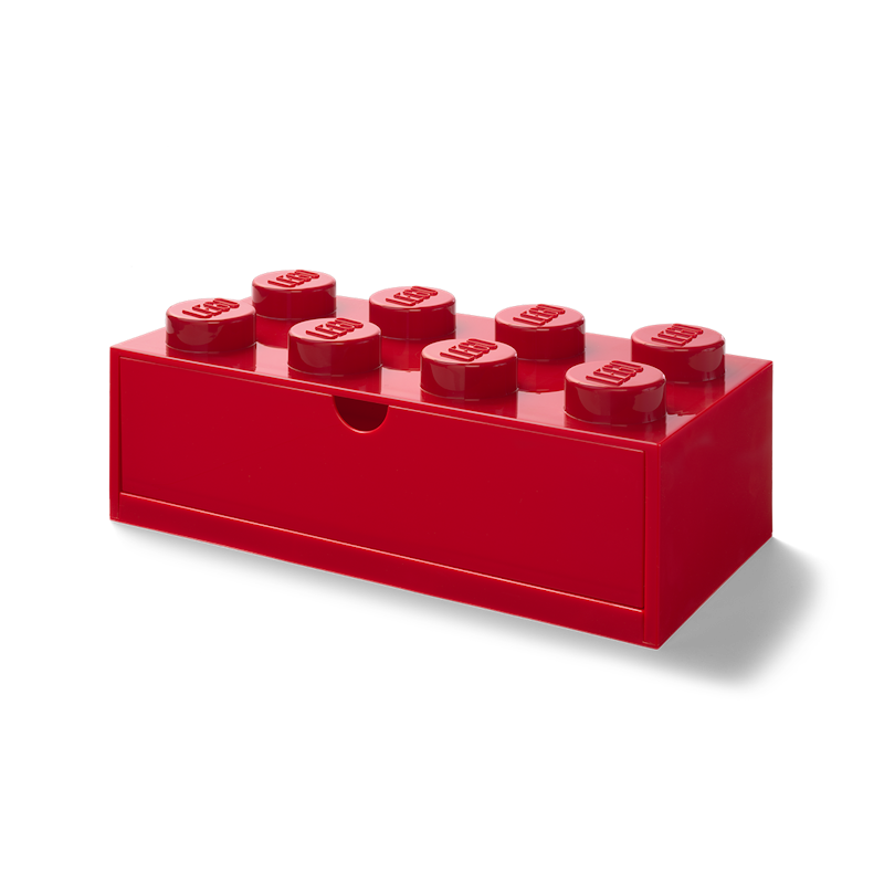LEGO® Storage With Drawer 8 Knobs, Red