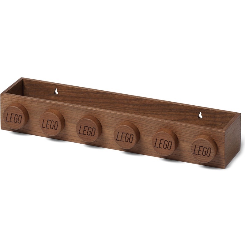 LEGO® Wall Shelf, Dark Stained Oak