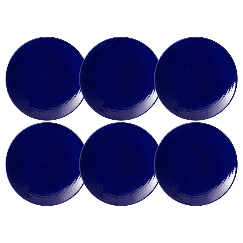 Blå Eld Plate 19 cm 6-pack, Blue