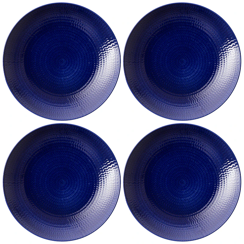 Blå Eld Plate 23 cm 4-pack, Blue