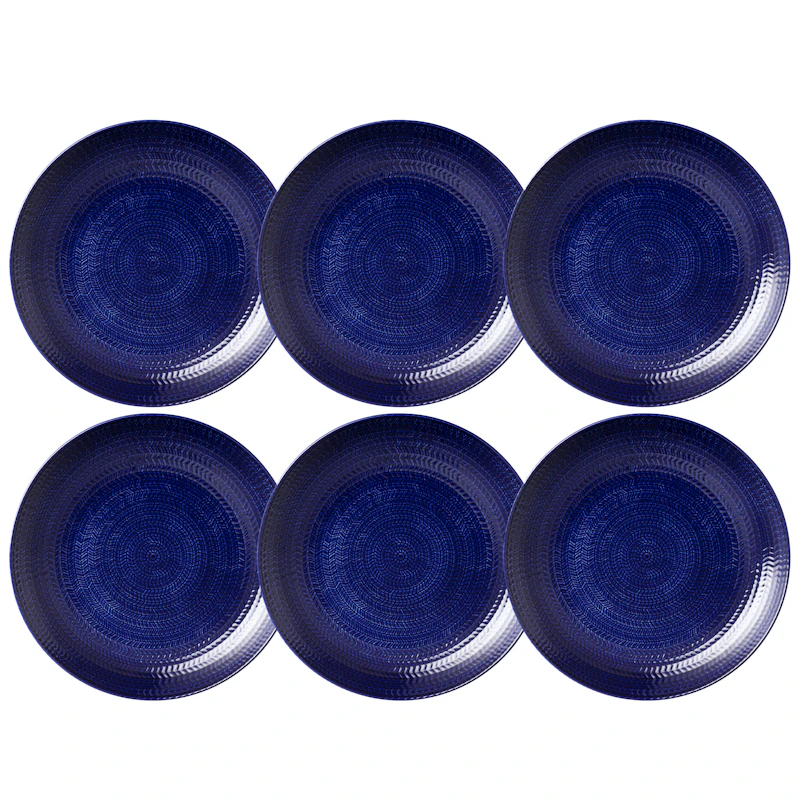 Blå Eld Plate 26 cm 6-pack, Blue