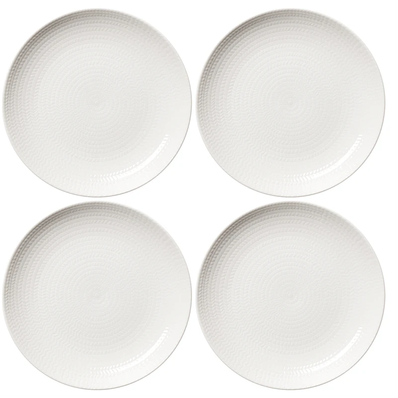 Blå Eld Plate 26 cm 4-pack, White