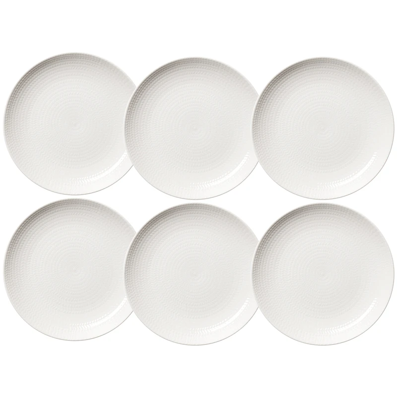Blå Eld Plate 26 cm 6-pack, White
