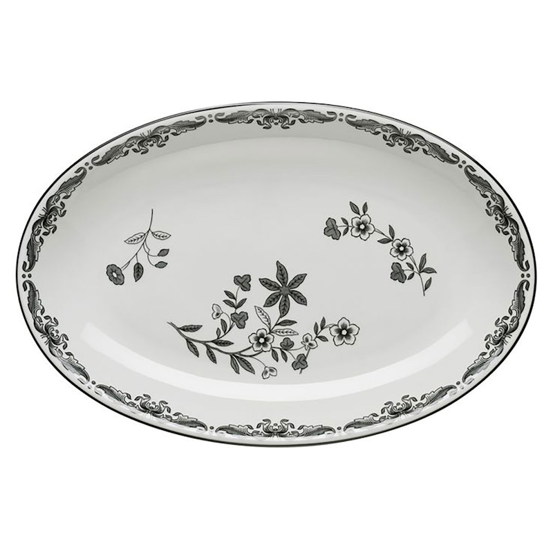 Ostindia Black Serving Dish, 33x22 cm