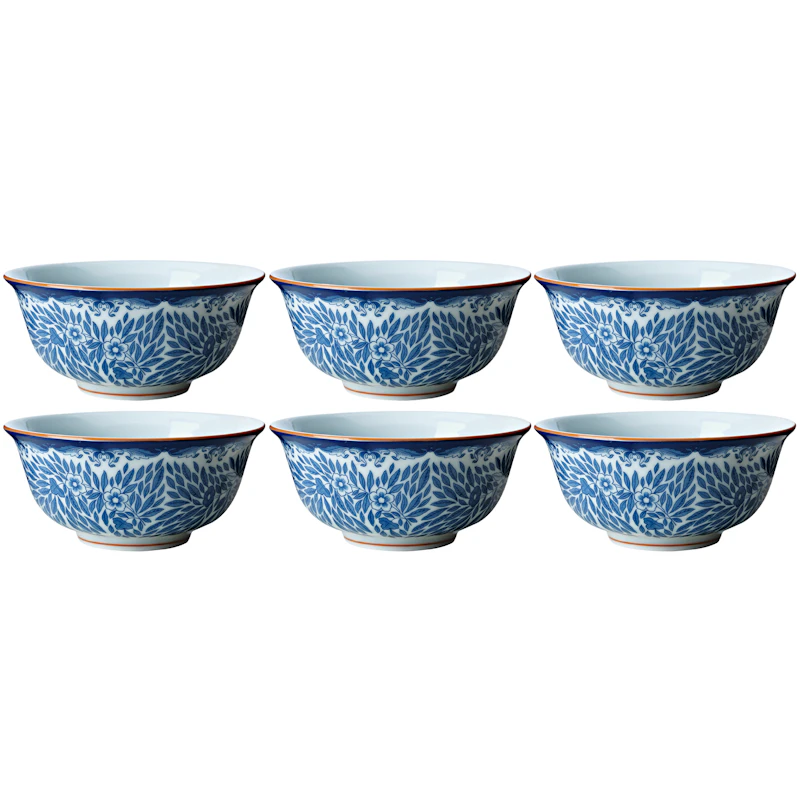 Ostindia Floris Bowl 50 cl 6-pack, Blue