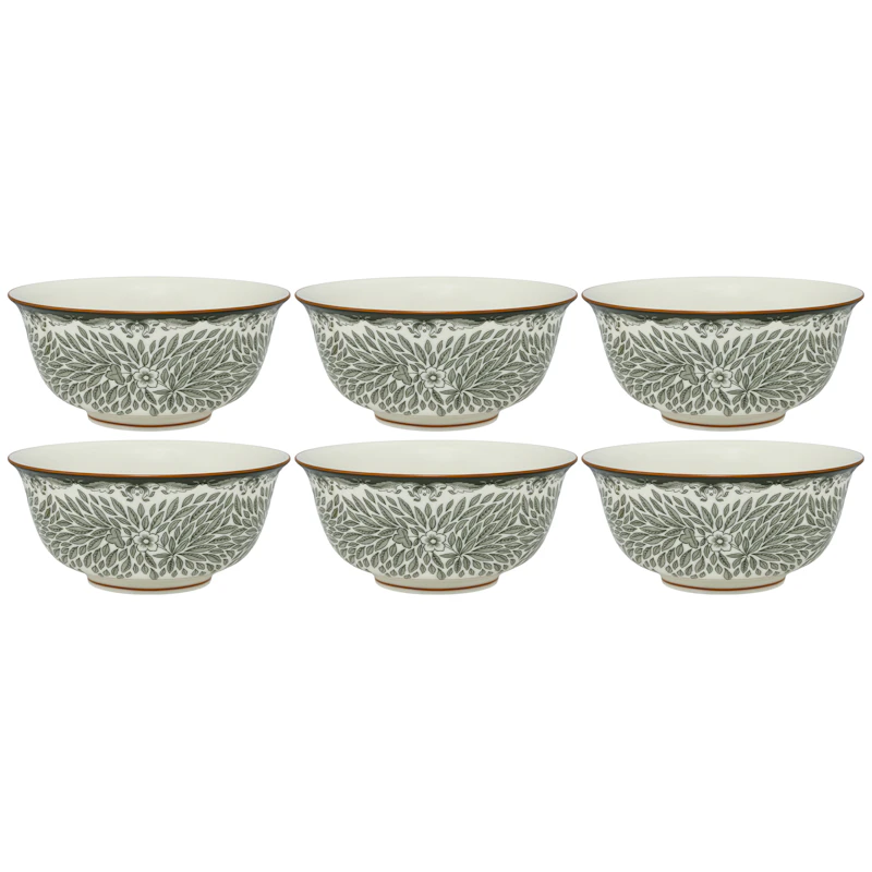 Ostindia Floris Bowl 50 cl 6-pack, Green