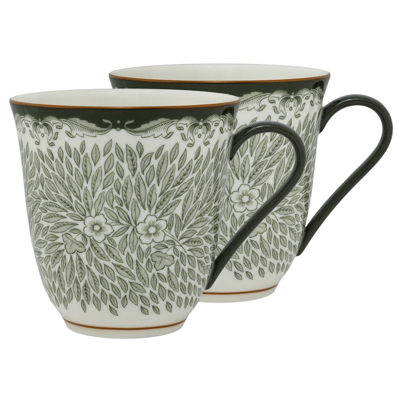 Ostindia Floris Mug 30 cl 2-pack, Green