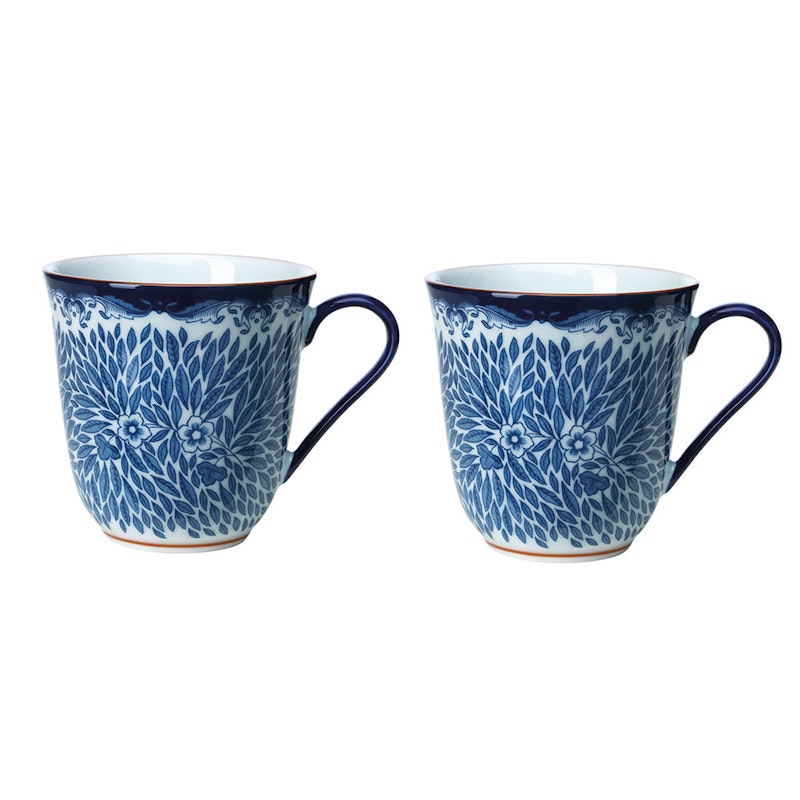 Ostindia Floris Mug 30 cl 2-pack, Blue