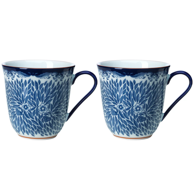 Ostindia Floris Mug 30 cl 2-pack, Blue