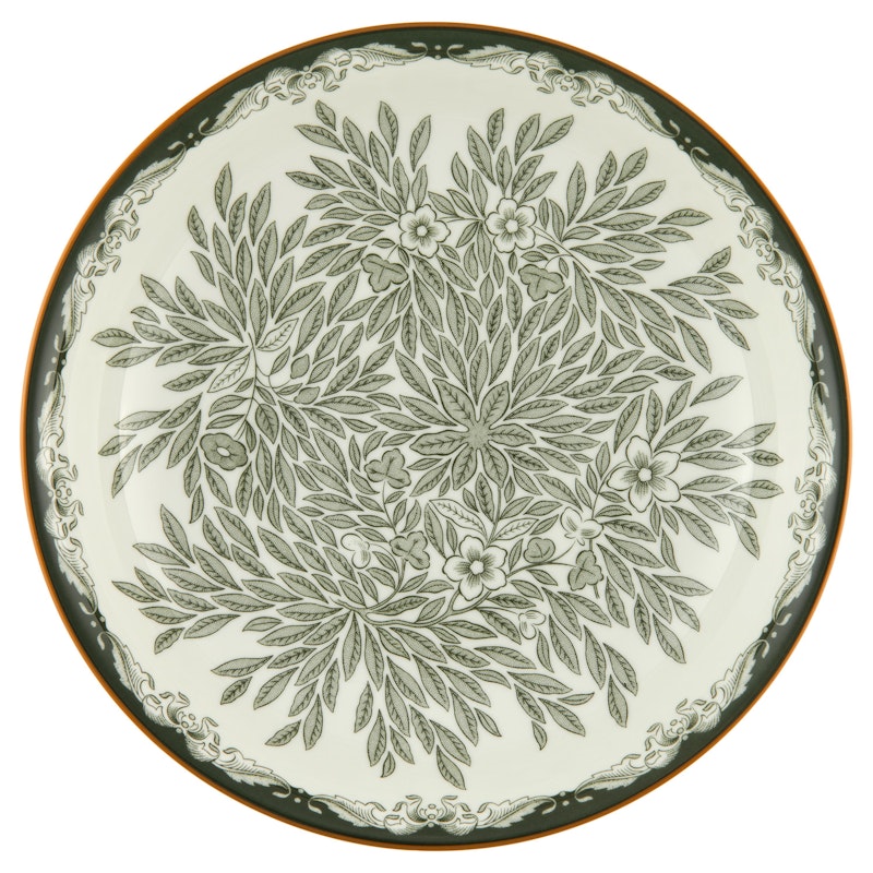 Ostindia Floris Deep Plate 22 cm, Green