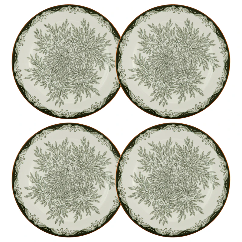 Ostindia Floris Plate 27 cm 4-pack, Green