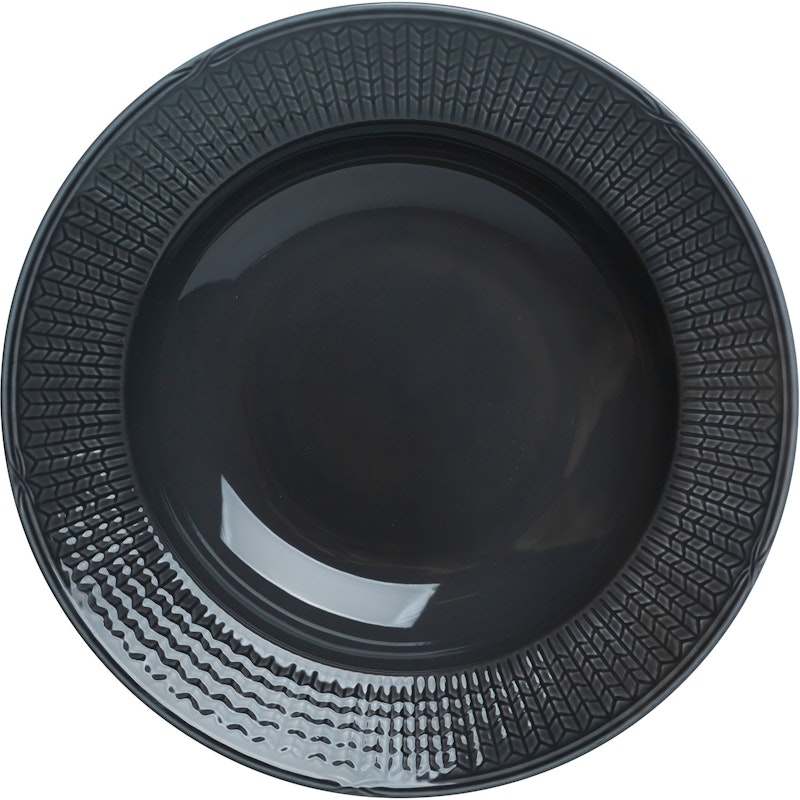 Swedish Grace Deep Plate 25 cm, Stone (Dark Grey)