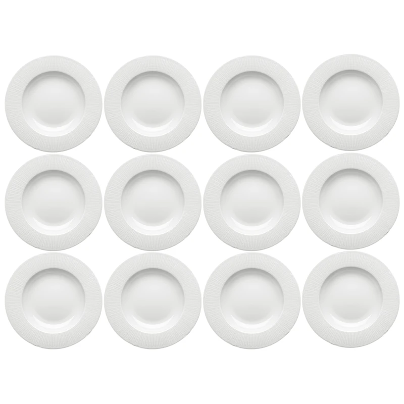 Swedish Grace Deep Plate 25 cm 12-pack, Snow