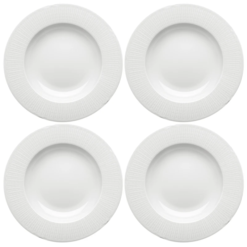 Swedish Grace Deep Plate 25 cm 4-pack, Snow