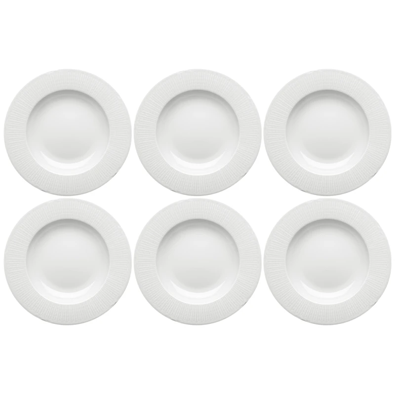 Swedish Grace Deep Plate 25 cm 6-pack, Snow