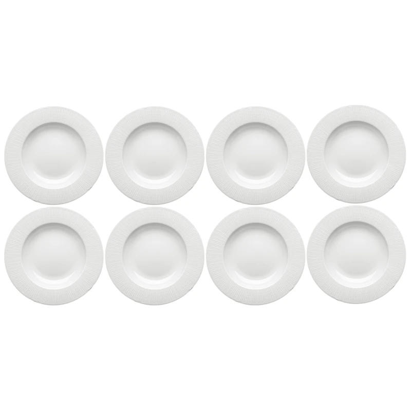 Swedish Grace Deep Plate 25 cm 8-pack, Snow