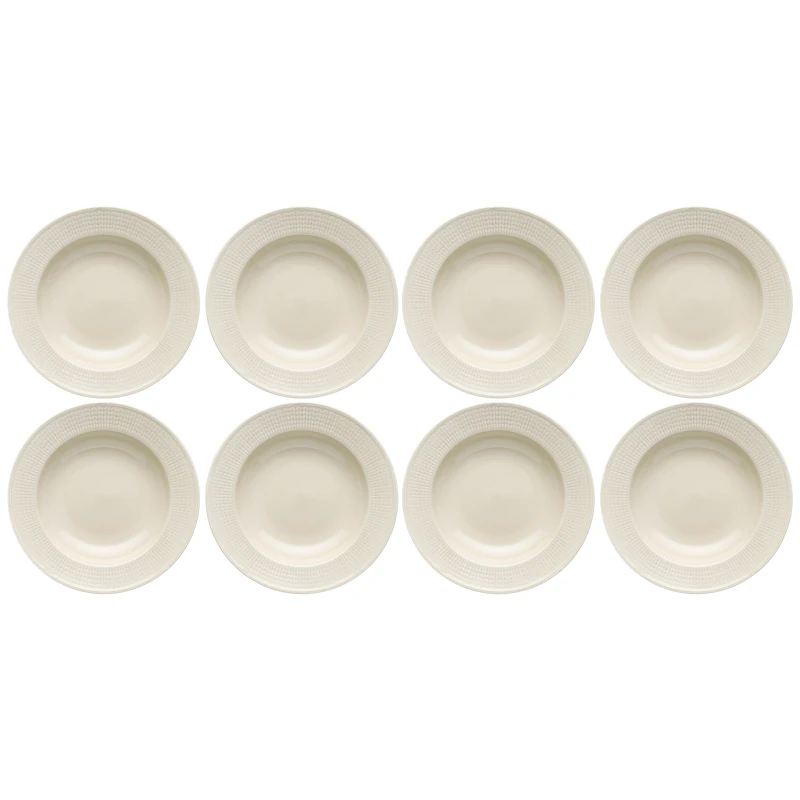 Swedish Grace Deep Plate 25 cm 8-pack, Oats
