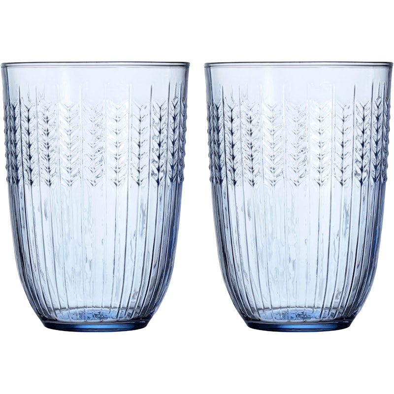 Swedish Grace Drinking Glass 37 cl 2-pack, Blue