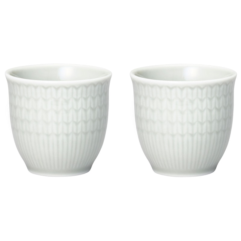 Swedish Grace Egg Cups 4 cl 2-pack, Fog (Light Grey)