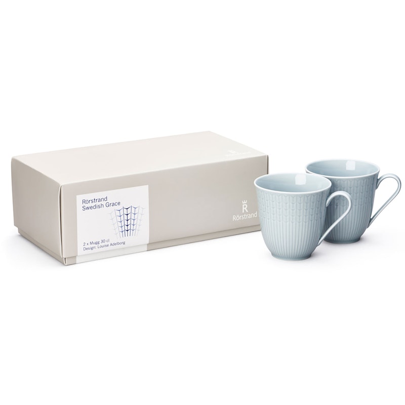 Swedish Grace Mug 30 cl 2-Pcs, Ice (Light Blue)